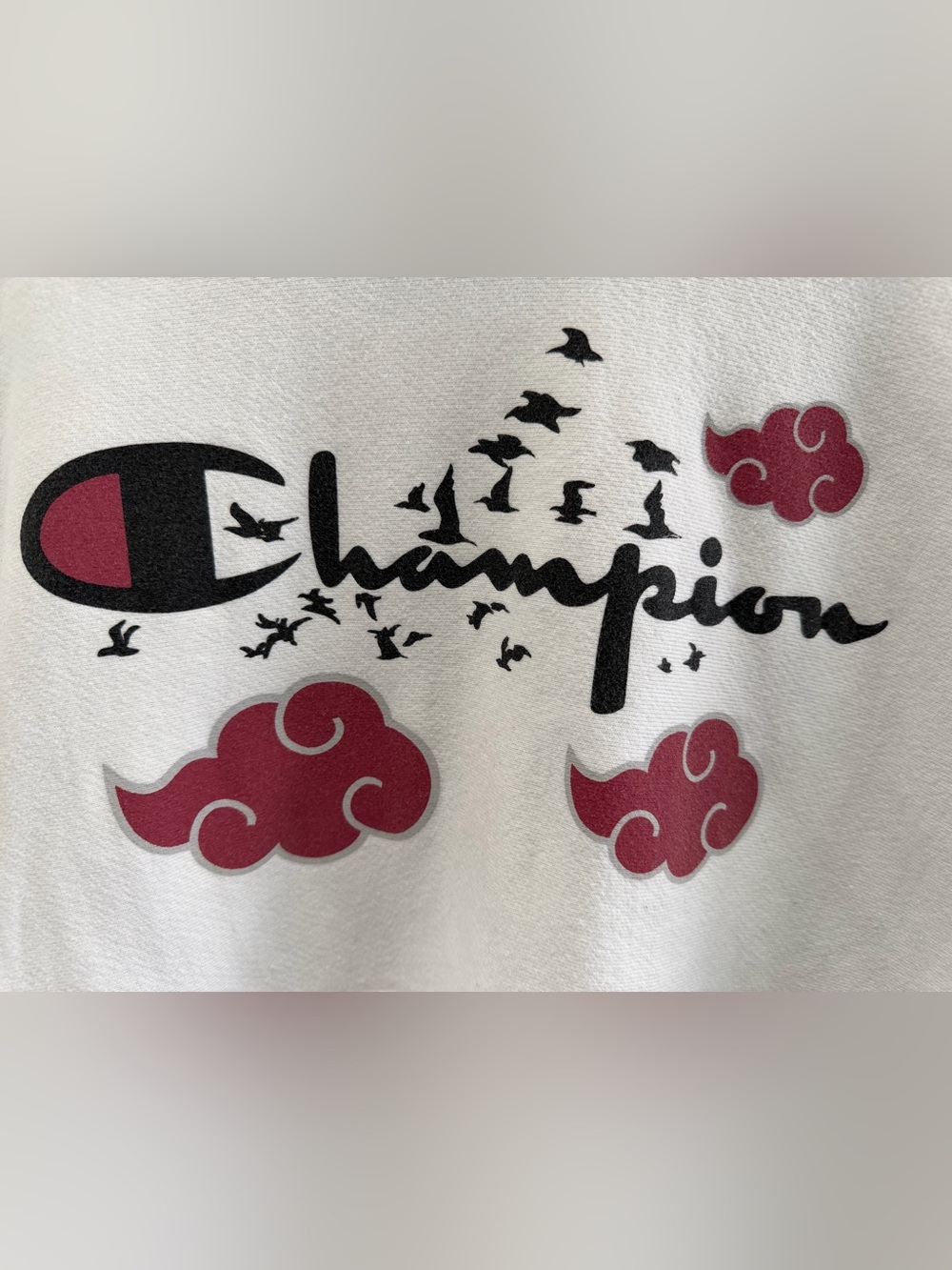 Champion x Naruto White Hoodie EUC - Picture 2 of 5